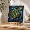 Framed Turtle - DIY Button Art Painting Kit for Creativity DIY Pearl Dot Crafts for Gift Home Wall Decor 30*30CM