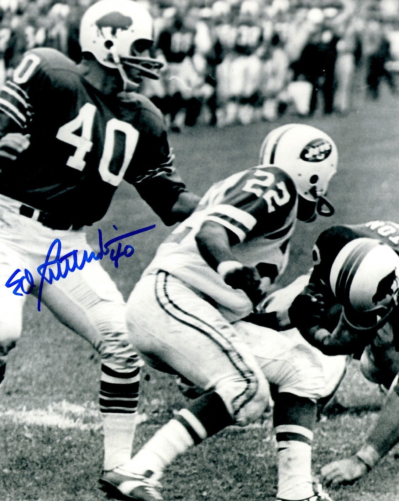 Autographed ED RUTKOWSKI Buffalo Bills 8x10 Photo Poster painting - w/COA