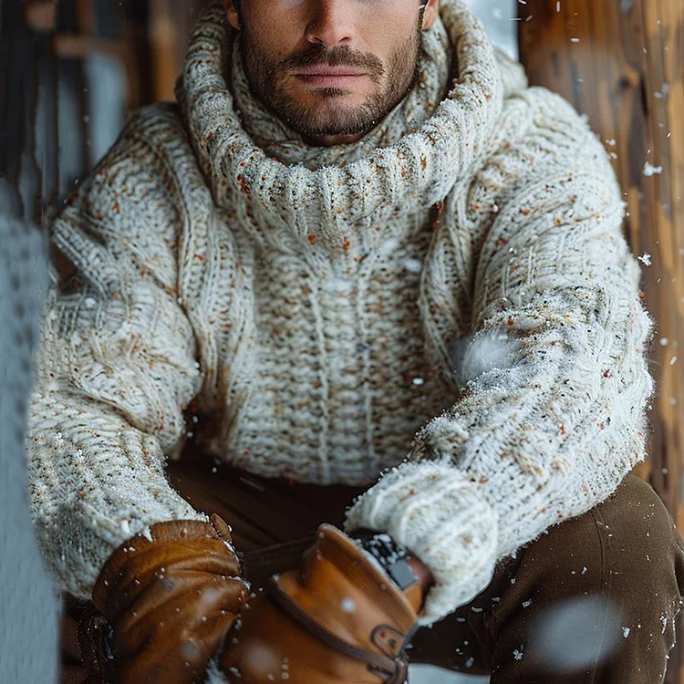 VChics Fairman Island Jacquard Warmth Turtleneck Sweater