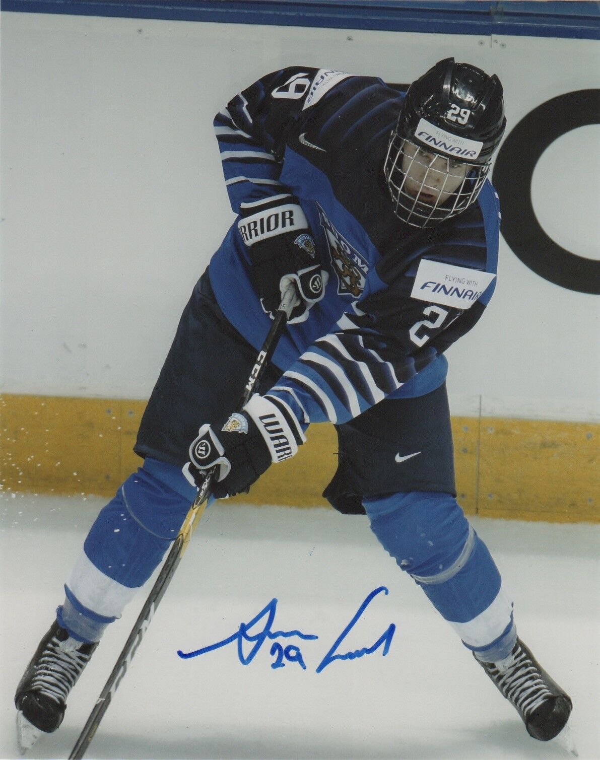 Team Finland Anton Lundell Signed Autographed 8x10 Photo Poster painting COA #2