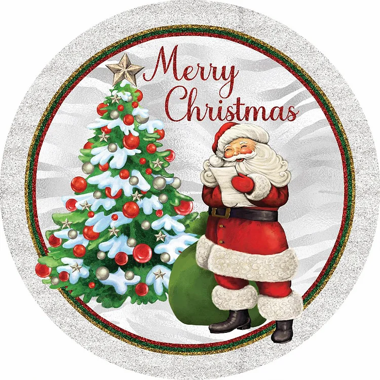 Santa Claus 30*30CM(Canvas) Full Round Drill Diamond Painting gbfke