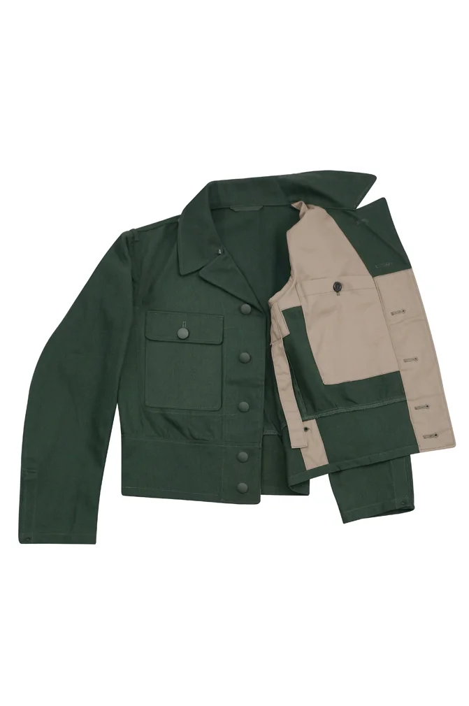   Wehrmacht German M1944 EM Summer HBT Reed Green Field Tunic German-Uniform