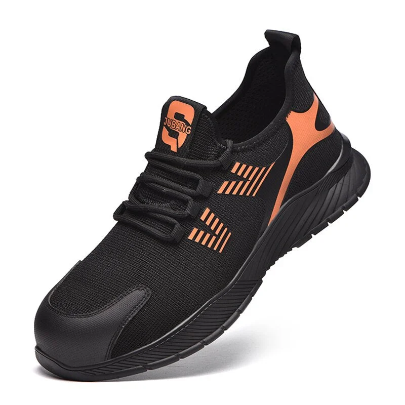 Men Shoes Ankle Boots Breathable Work Safety Shoe With Steel Toe Cap Kevlar Midsole Puncture-proof High Quality Working Sneakers