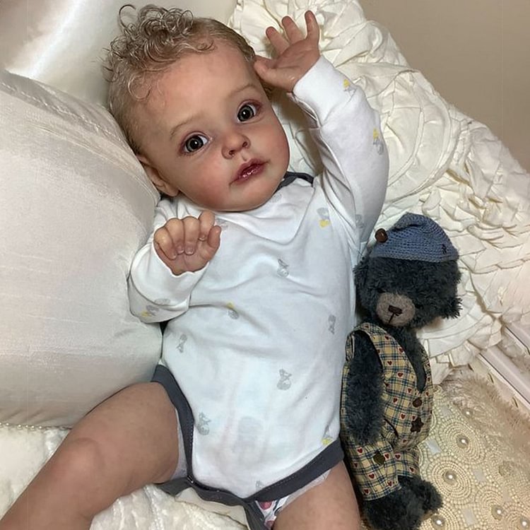  [New 2023] 17" Reborn Baby Doll Offer for Kids,Lifelike Cloth Body Boy Named Ansel - Reborndollsshop.com®-Reborndollsshop®