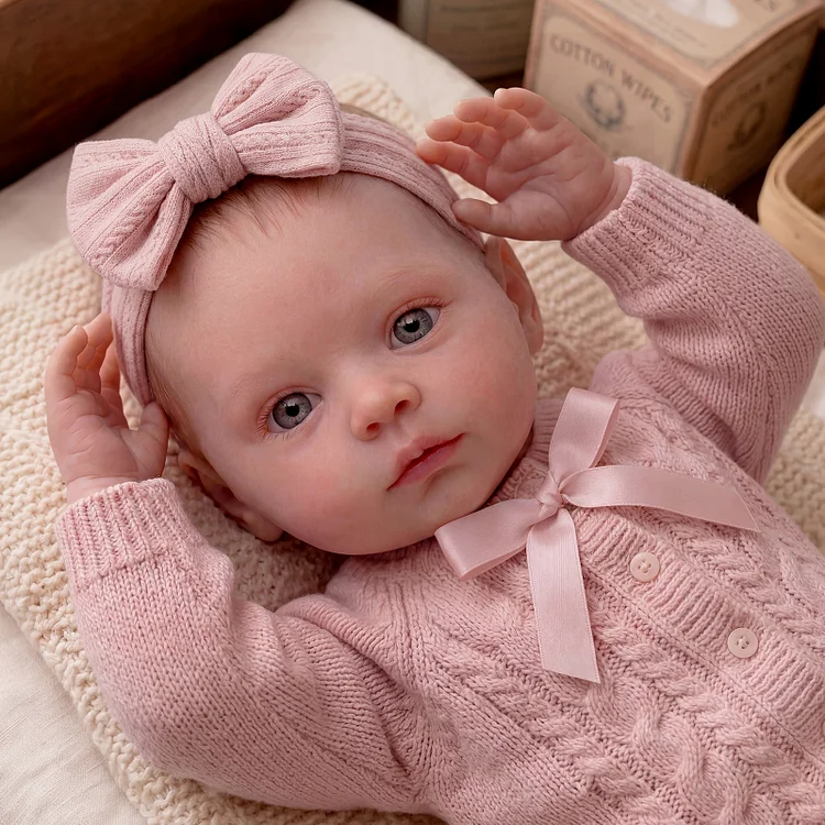 [Pre-Order] Babeside Merlow 16" Realistic Silicone Baby Doll with Painted Hair &ndash; Lifelike Newborn Gift