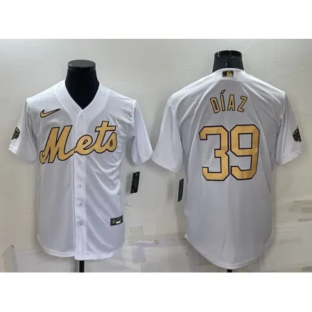 Men's New York Mets #39 Edwin Diaz 2022 All-Star White Cool Base Stitched Baseball Jersey LY6H