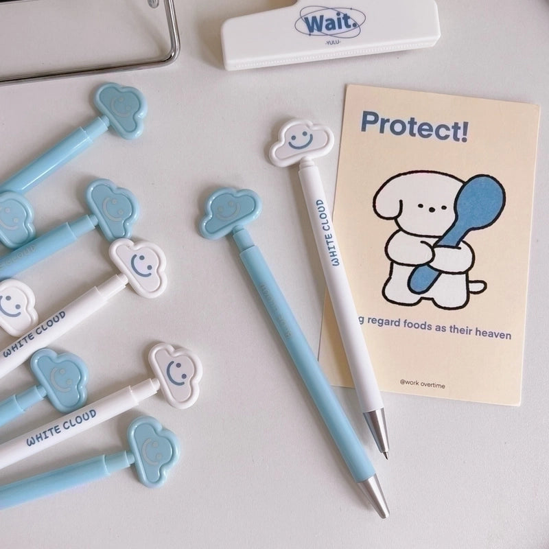 Cute Cloud Pattern Press Gel Pen Student Stationery