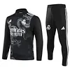 2024/2025 Real Madrid Royal Black Special Edition Half-Pull Training Suit Football Shirt 1:1 Thai Quality Set
