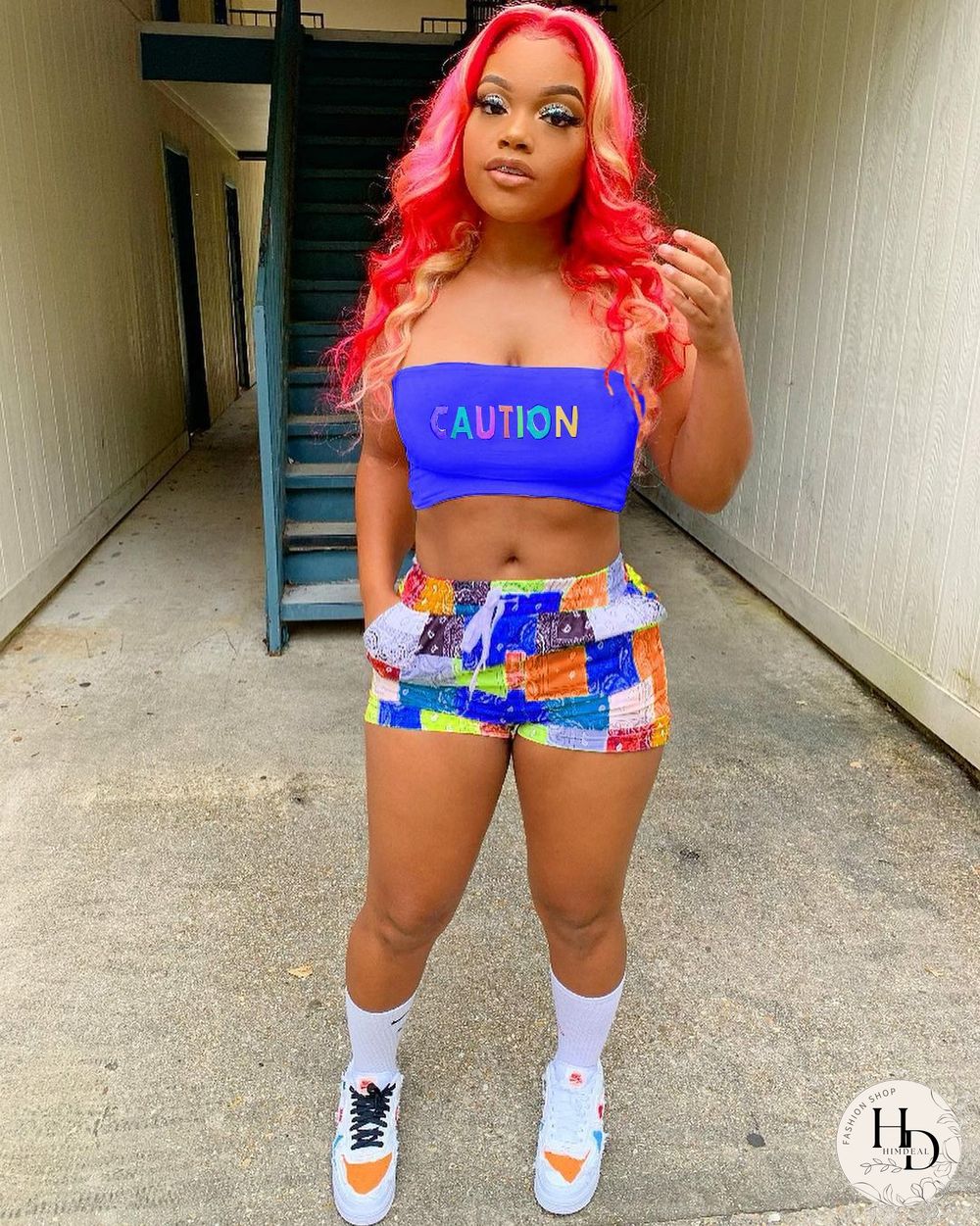 Graphic Bandana 2 Piece Tracksuit Set Women Printed Casual Sport Cute Sexy Club Outfits For Women Matching Sets Top Sets