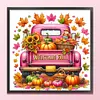 Pumpkin Truck-11CT Stamped Cross Stitch 50*50cm/19.69*19.69in