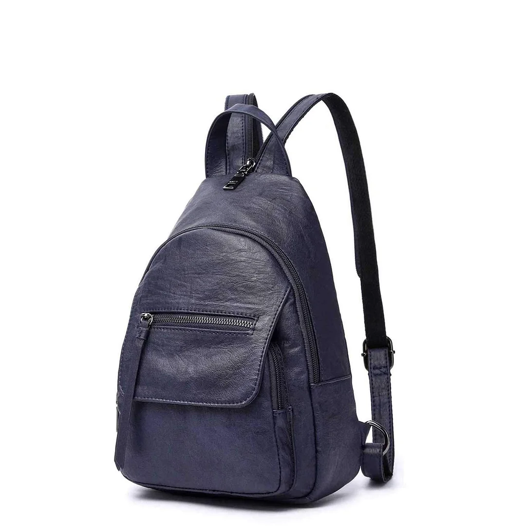 Women Backpack Purse, Small Shoulder Bag Lightweight School Travel PU Leather Purse with Adjustable Shoulder Strap