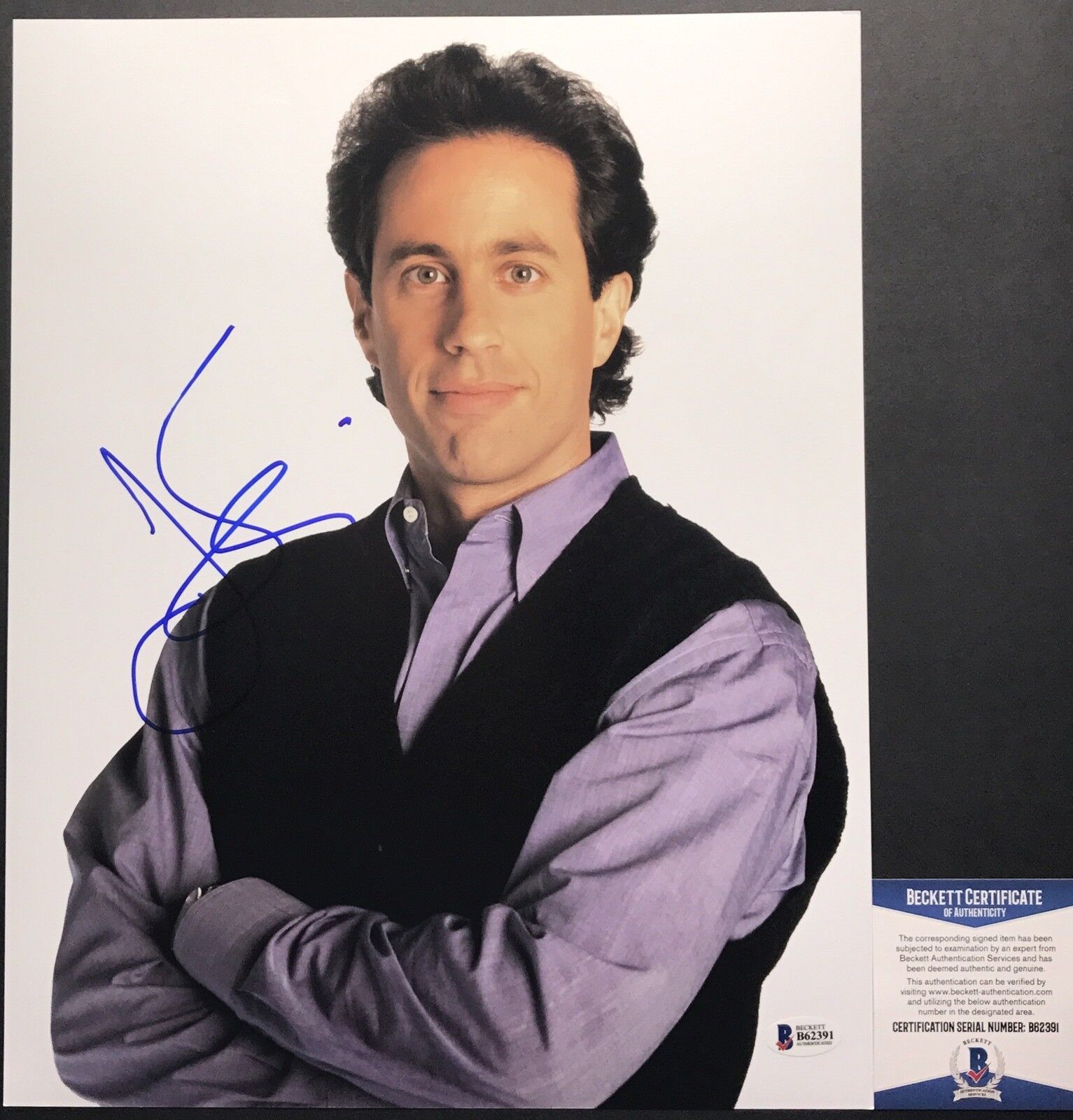 FUNNY!!! THE HILARIOUS Jerry Seinfeld Signed SEINFELD 11x14 Photo Poster painting #1 BAS