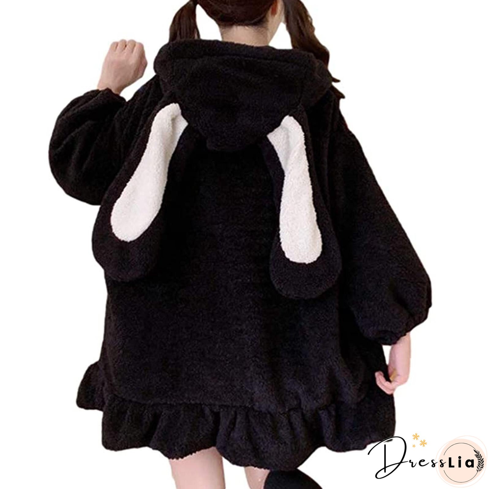Women's Furry Rabbit For Zipper Cute Fashion Sweaters
