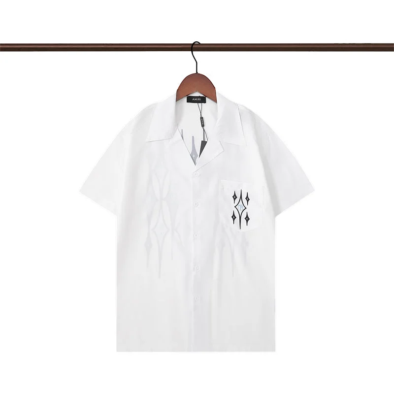 AMIRI 2023 new silk short-sleeved shirt