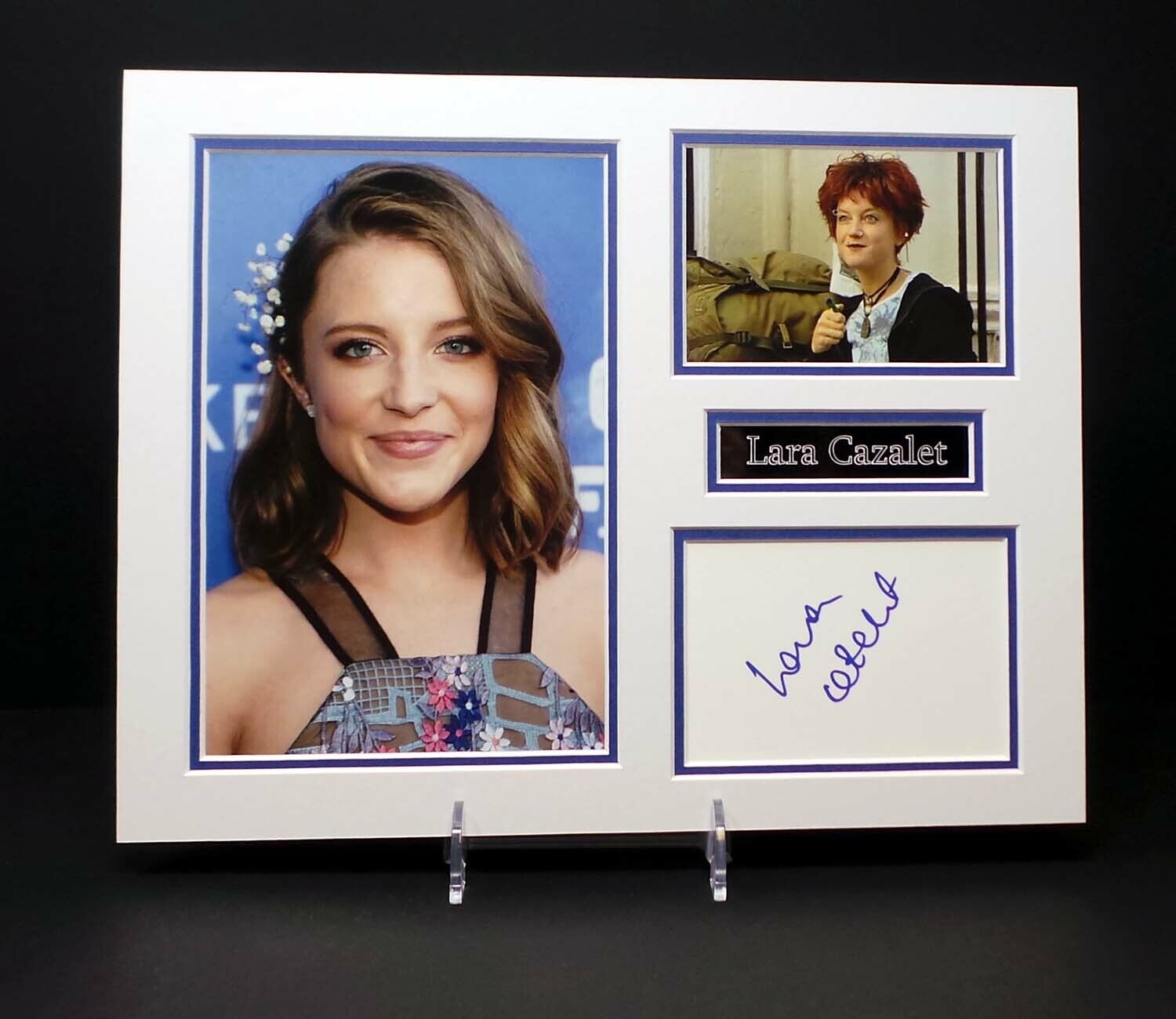 Lara CAZALET Signed Mounted Photo Poster painting Display AFTAL RD COA Zandra Bad Girls Actress