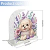 (US Only)Puppy Flower DIY Diamond Napkin Holder Set Unique Gift for Friends and Family