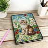 Flower Cat 5D DIY Diamond Art Painting Notebook Kit 50 Pages A5 Rhinestone Art Painting Notebook Kit for Adults Beginners Holiday Birthday Gift