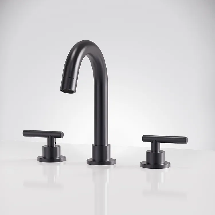 EVERSTEIN Two Handles Widespread Bathroom Faucet 8" Spout Height in Gunmetal Grey