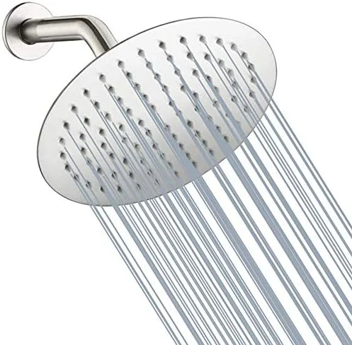 Round 16 Inch Stainless Steel Shower Head Rain Style Shower Head Black Large Square Rainfall Shower Heads