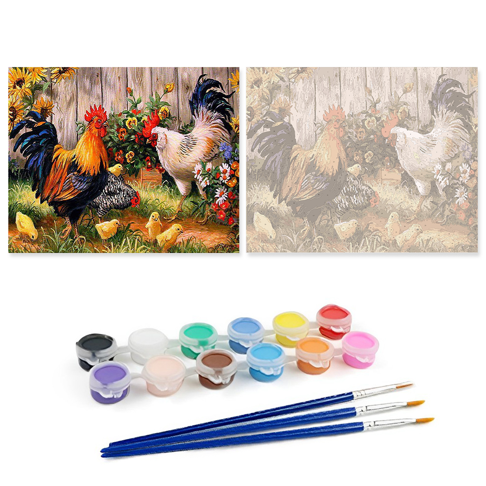 Chicken-Paint by Numbers-30*40cm/40*50cm