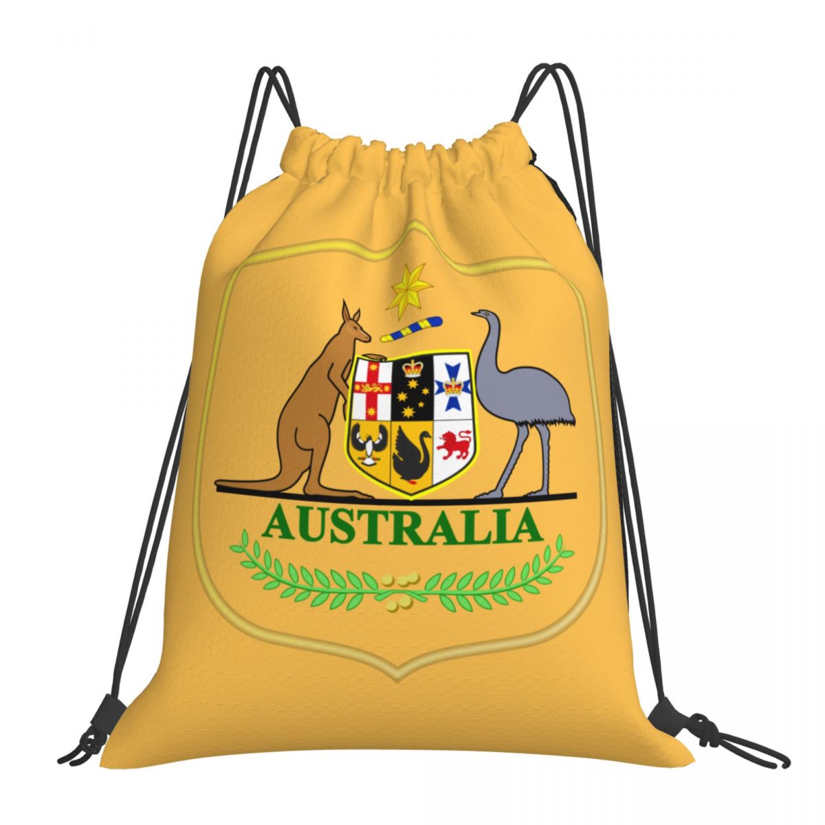 Australia National Football Team Foldable Sports Gym Drawstring Bag