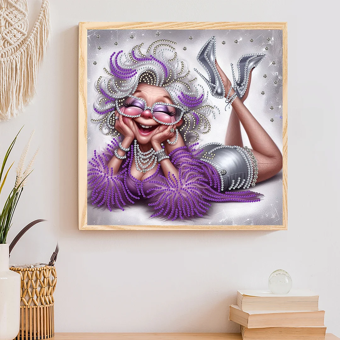 Grandma - Diamond Painting - Partial Special Shaped Drill(Canvas|30*30cm)