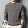 100% Pure Wool Round Neck Business Sweater