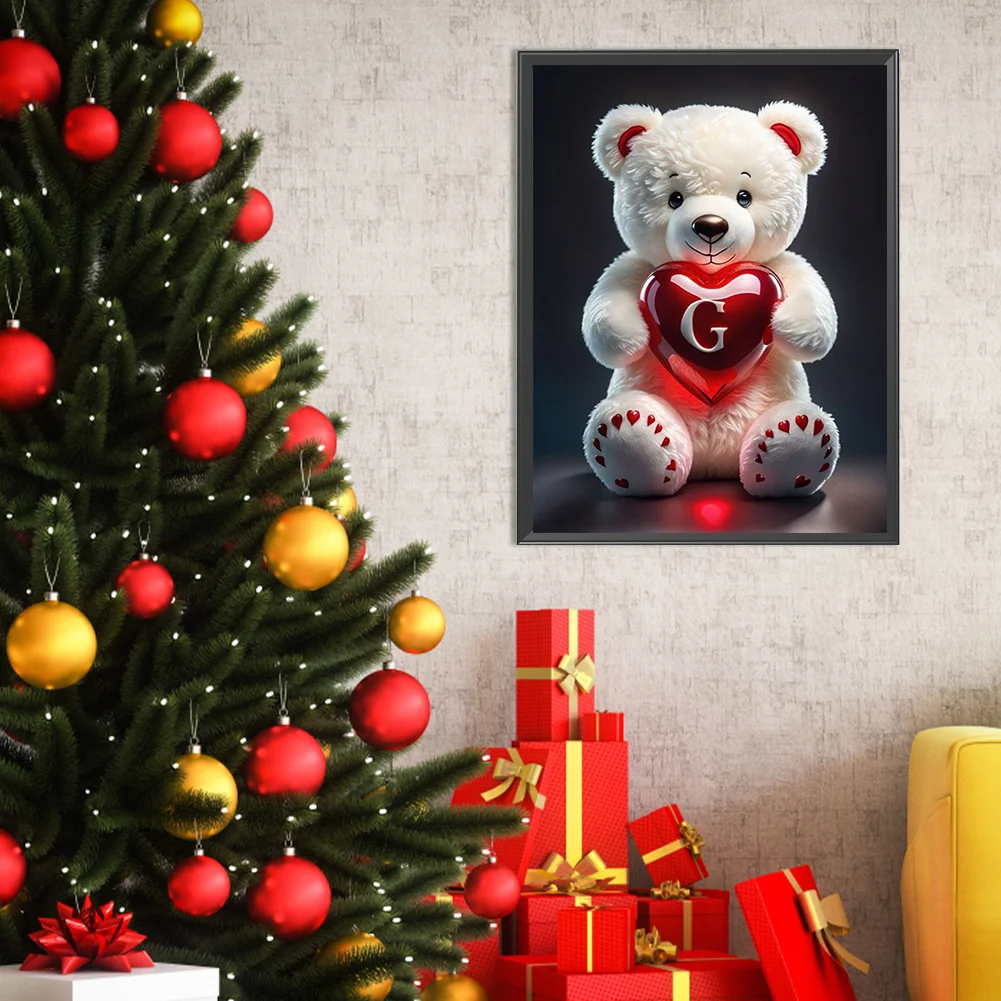 Diamond Painting - Full Square Drill - Bear Love G(Canvas|35*45cm)