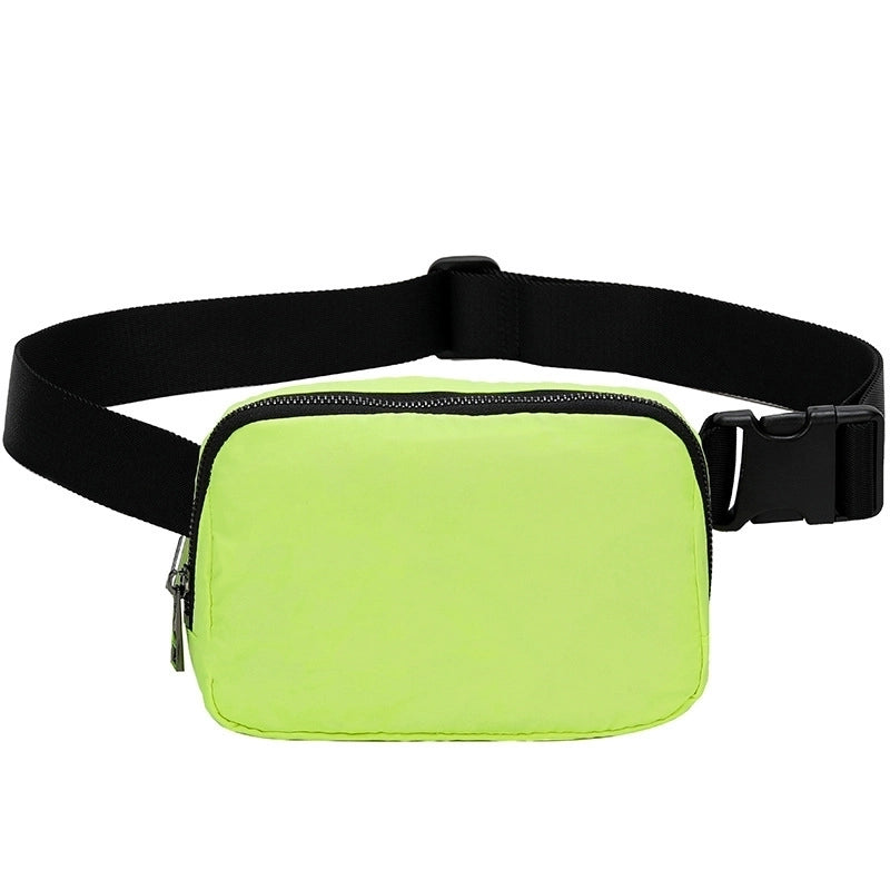 Unisex Basic Classic Style Solid Color Nylon Waist Bags