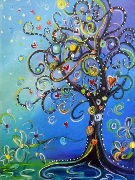 Diamond Painting - Full Round/Square Drill - Colorful Tree(30*40 - 50*60cm)