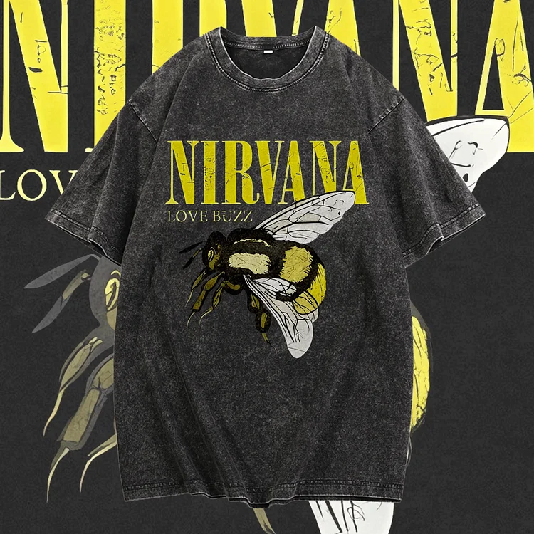 Davidhawaii100% Cotton Casual Vintage Rock Bee Street Tee - 100% Cotton