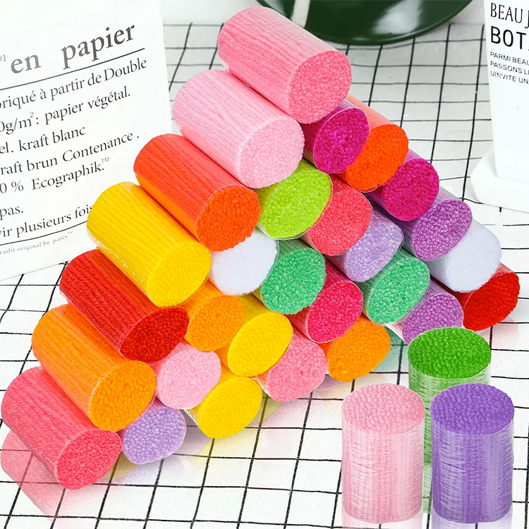 30 Pcs 15 Colors 4-Ply Latch Hook Pre-cut Yarn for DIY Craft Projects veirousa
