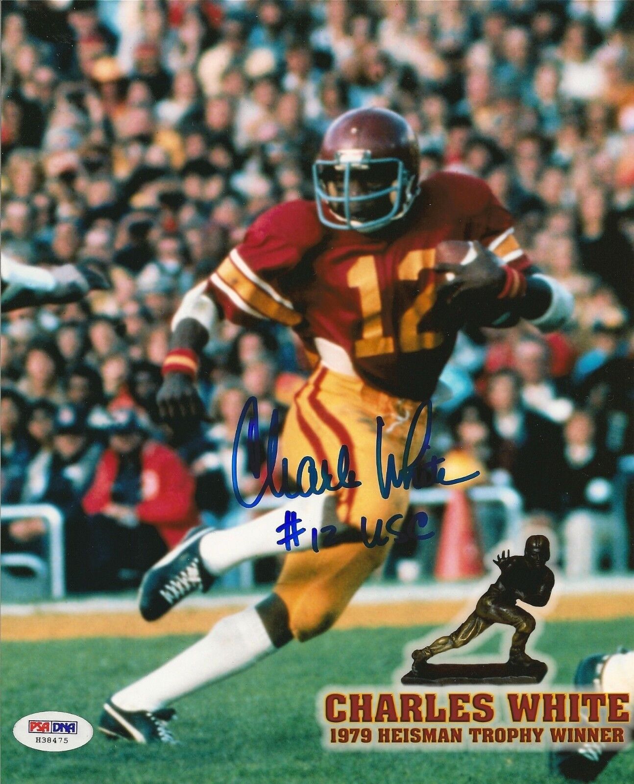 Charles White Signed USC Trojans 8x10 Photo Poster painting PSA/DNA COA 1979 Heisman Autograph