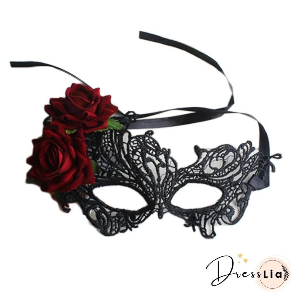 Masquerade Half Face Mask For Women Lace Eye Mask For Halloween Cosplay Party