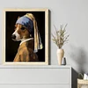 The Girl With A Pearl Earring Dog-11CT Stamped Cross Stitch 40*50cm