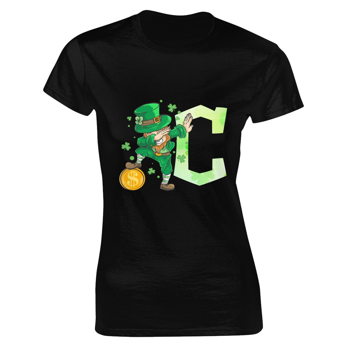 Cleveland Guardians St Patrick's Day Dabbing Leprechaun Women's Crewneck T-Shirt