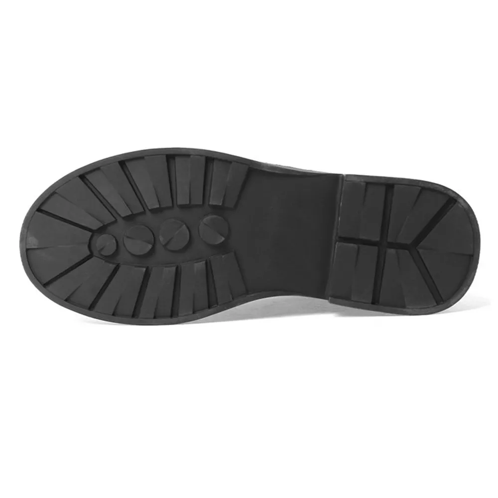 35mm Text Pattern Low-heel Women Fashion Mid Boots-vocosishoes