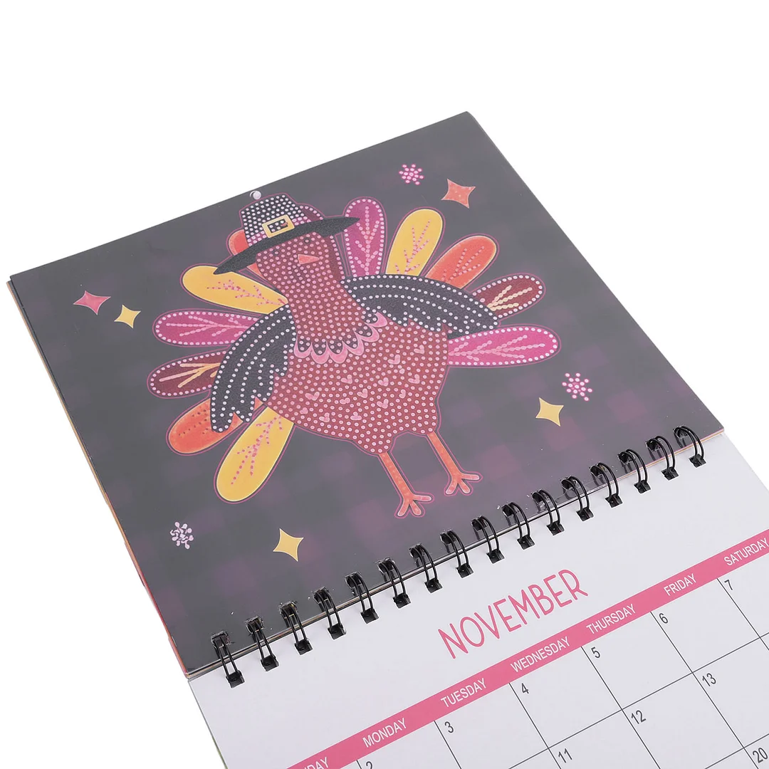 2026 Diamond Art Painting Calendar DIY Wall Calendar 12-Month Flip Wall Calendar