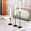 3PCS Black & Golden Candle Stick Set Home Wedding Table Decor