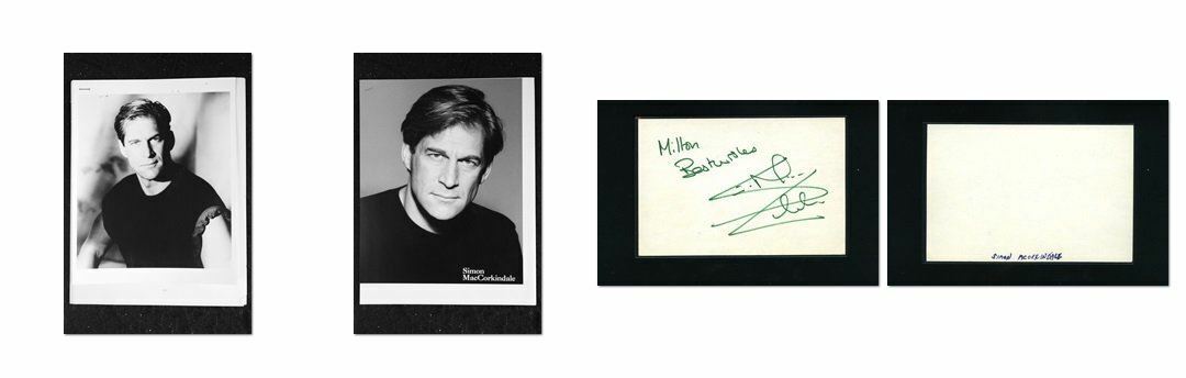 Simon Maccorkindale - Signed Autograph and Headshot Photo Poster painting set - Falcon Crest