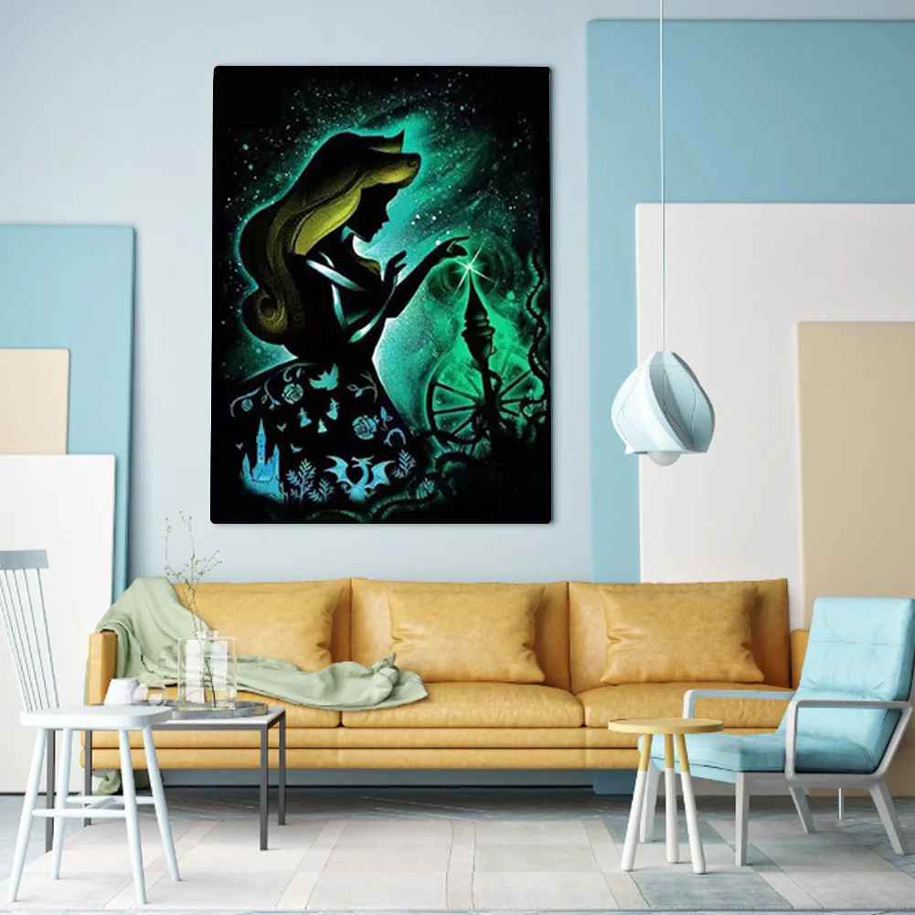 11CT Full Stamped Cross Stitch - Silhouette Series(Canvas|40*50cm)