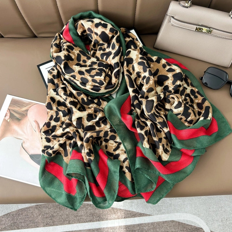 Women’s Casual Elegant Vacation Snowflake Cotton Polyester Printing Dyeing Scarf Shawl
