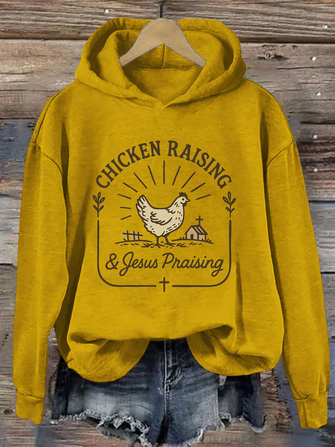 Chicken Raising & Jesus Praising Hoodie