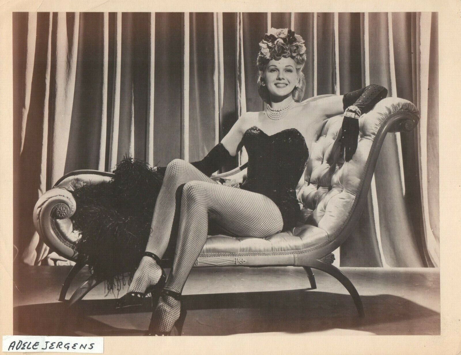 ADELE JERGENS Actress 7x9 Promo Press News Vintage Pin Up Photo Poster painting