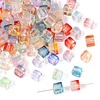 7mm Gradient Crystal Glass Cube Beads DIY Jewelry