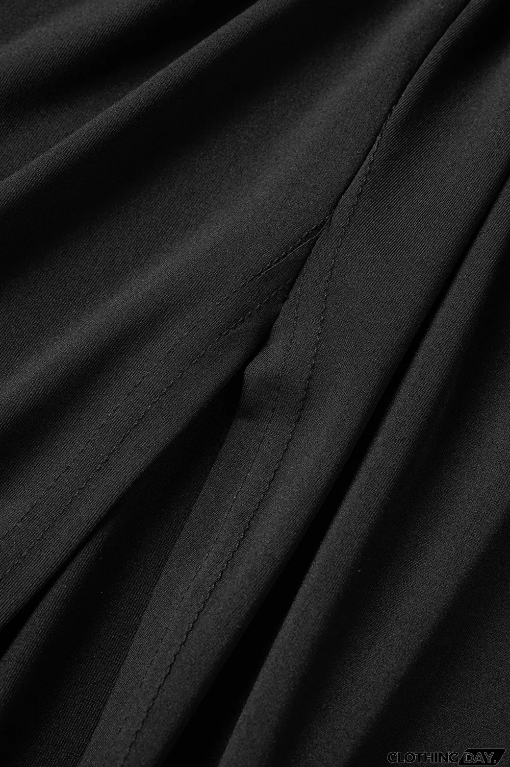 Black Sexy Solid Patchwork Asymmetrical V Neck Irregular Dress Dresses