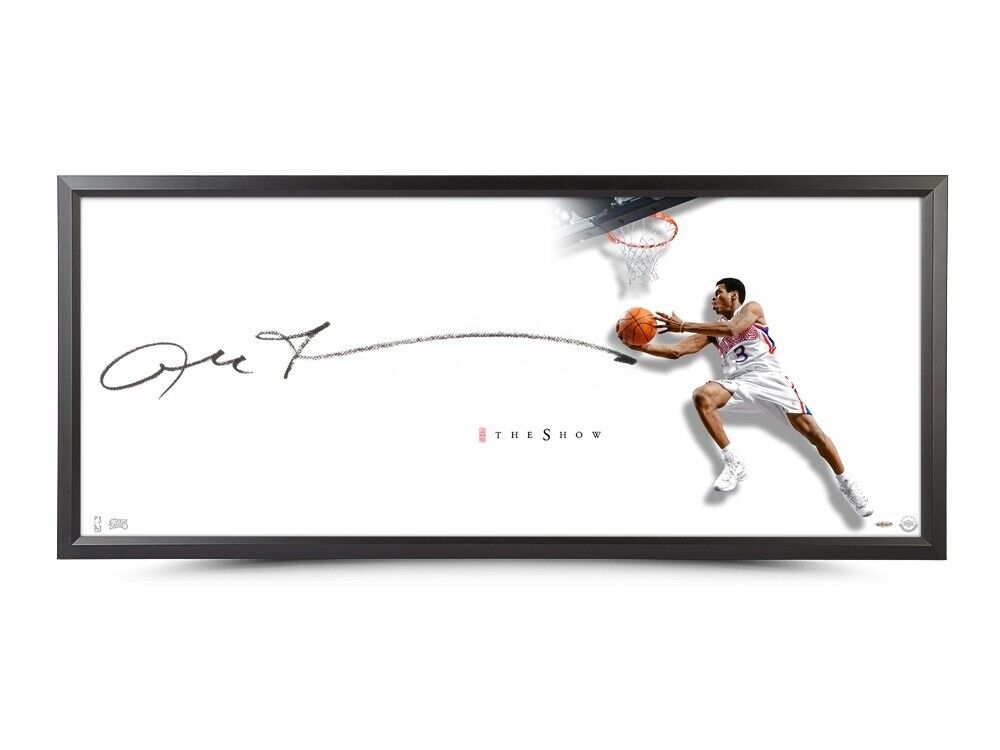 Allen Iverson Signed Autographed 20X46 Photo Poster painting Framed The Show Reverse 76ers UDA