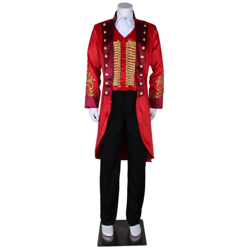The Greatest Showman P T Barnum Cosplay Costume Red Suit
