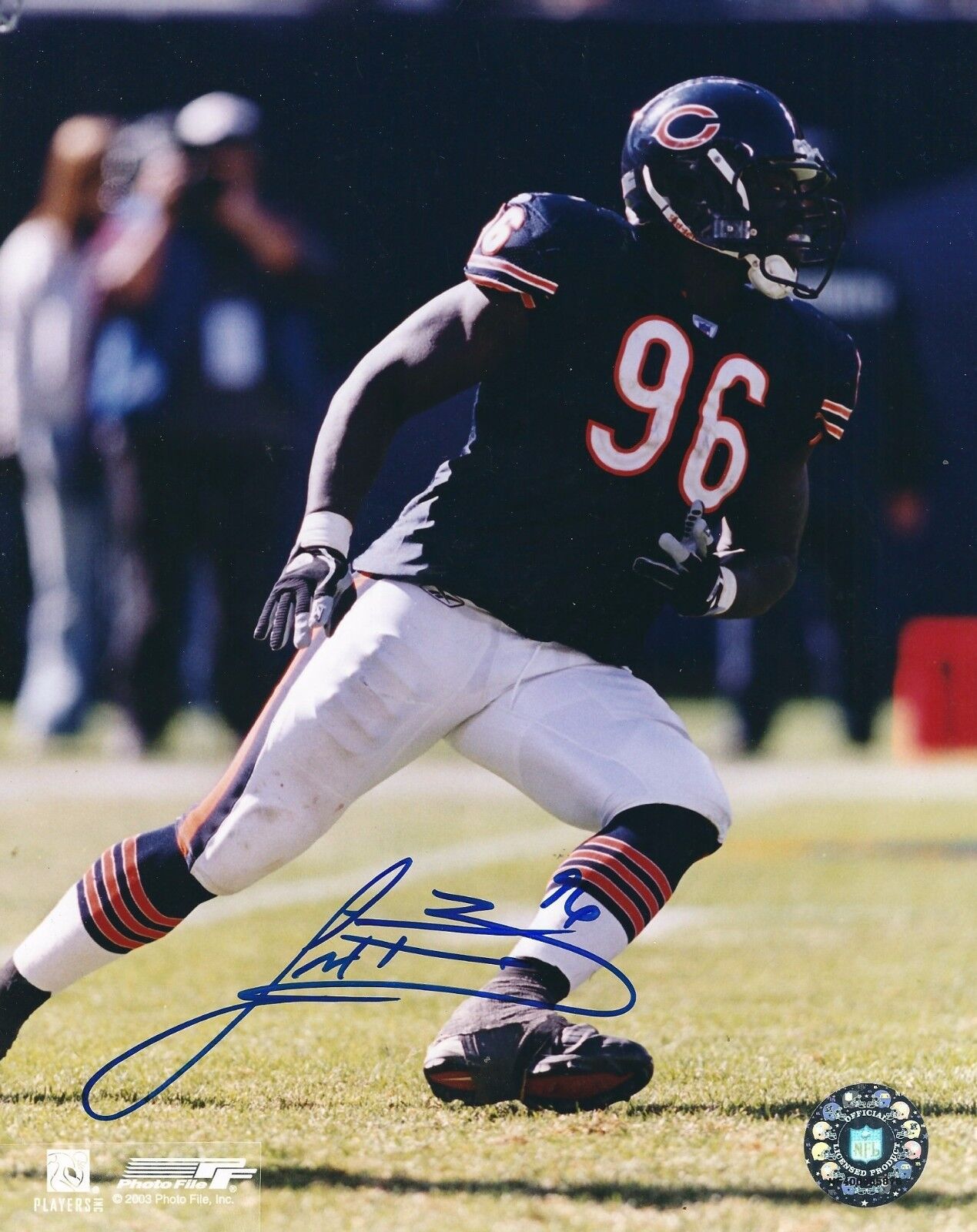 Autographed ALEX BROWN Chicago Bears Photo Poster painting -w/ COA