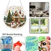 Winter Cabin DIY Diamond Painting Pendant Double Sided Gem Beads 25cm